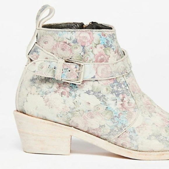Free People Suede Caldera Western Floral Booties - Picture 4 of 7